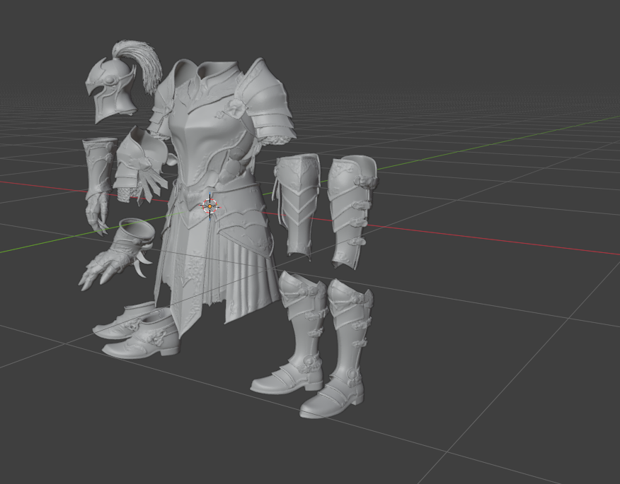Armure en jeu