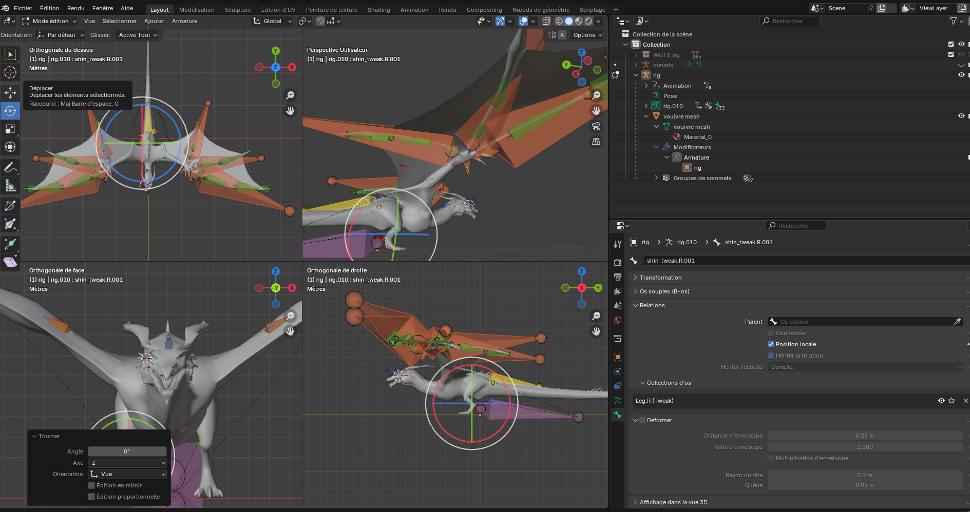 Production KSG Studio — état du rigging